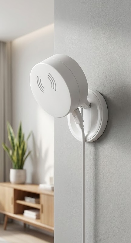 壁に取り付けられたLivingAloneデバイス